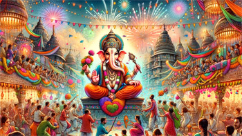 Ganesh Chaturthi in Colors: Devotion, Dance, and Divine Celebration.