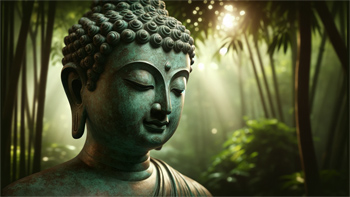 Tranquility in Contemplation: The Timeless Wisdom of Buddha.