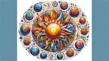 Celestial Dance of Time: The Gregorian Calendar as an Artistic Odyssey Through the Seasons.