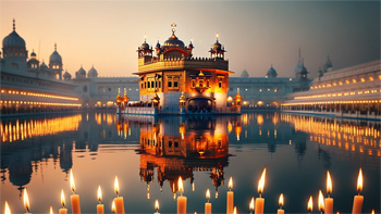Divine Reflections: Celebrating Guru Nanak Gurpurab at the Golden Temple.