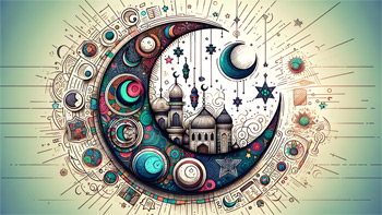 Illustrating Time and Tradition: The Vibrant Lunar Cycles of the Islamic Calendar.