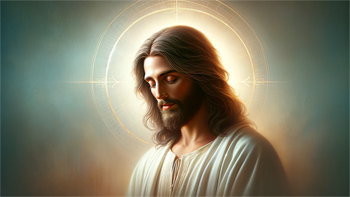 Peaceful Radiance: A Serene Depiction of Jesus Christ Embodying Compassion and Hope