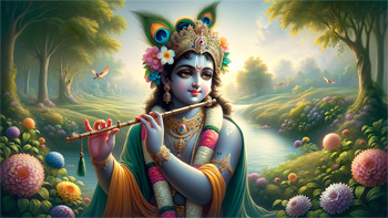 Divine Melody - Embracing the Serenity of Lord Krishna