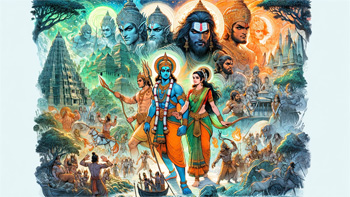 The Epic Saga of Ramayana - A Tale of Virtue, Valor, and Devotion.