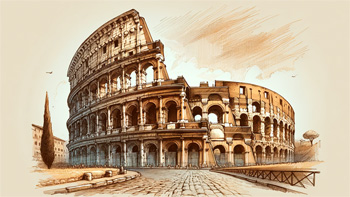 Echoes of Antiquity: The Colosseum's Majestic Ruins Stand as a Testament to the Roman Empire's Grandeur.
